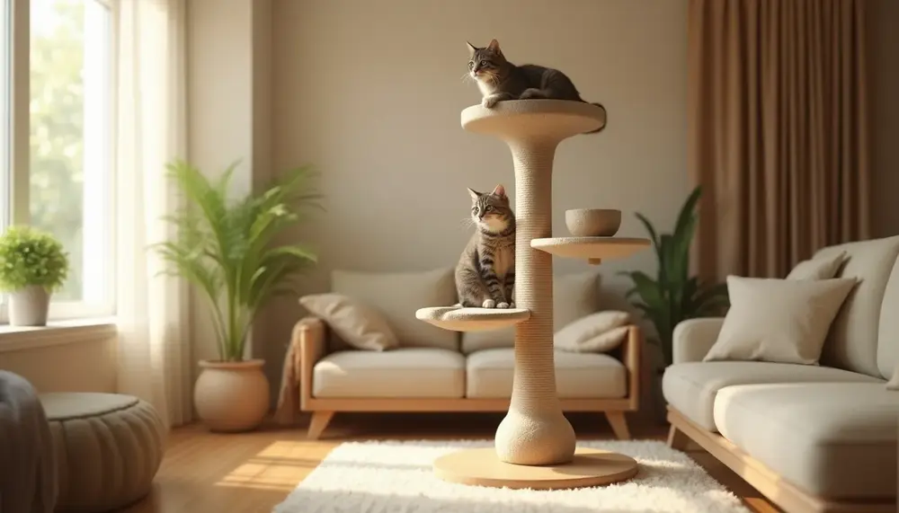 Arbre à chat feuille : esthétique et confort combinés pour votre compagnon