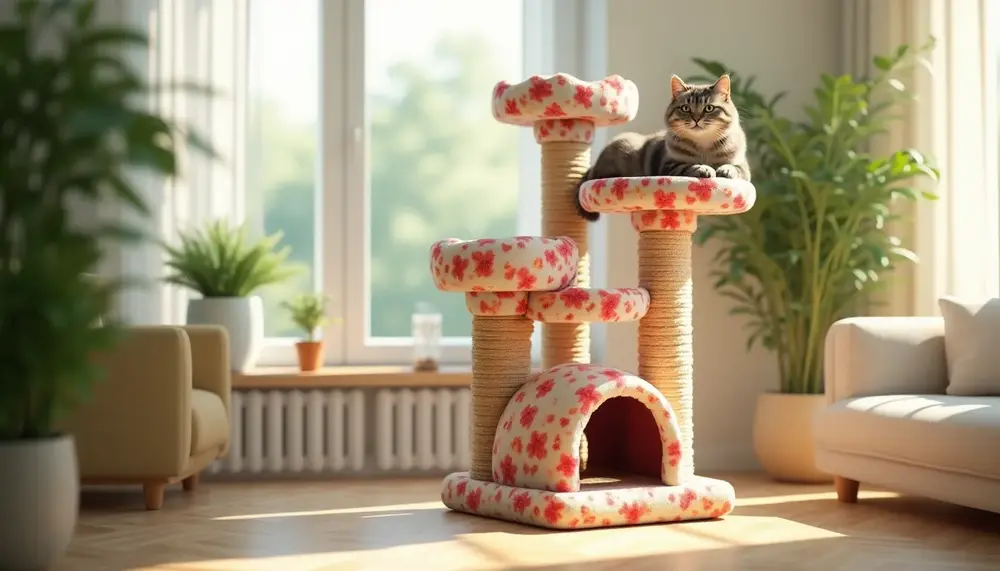 Arbre à chat Flower : le choix parfait pour allier esthétique et confort