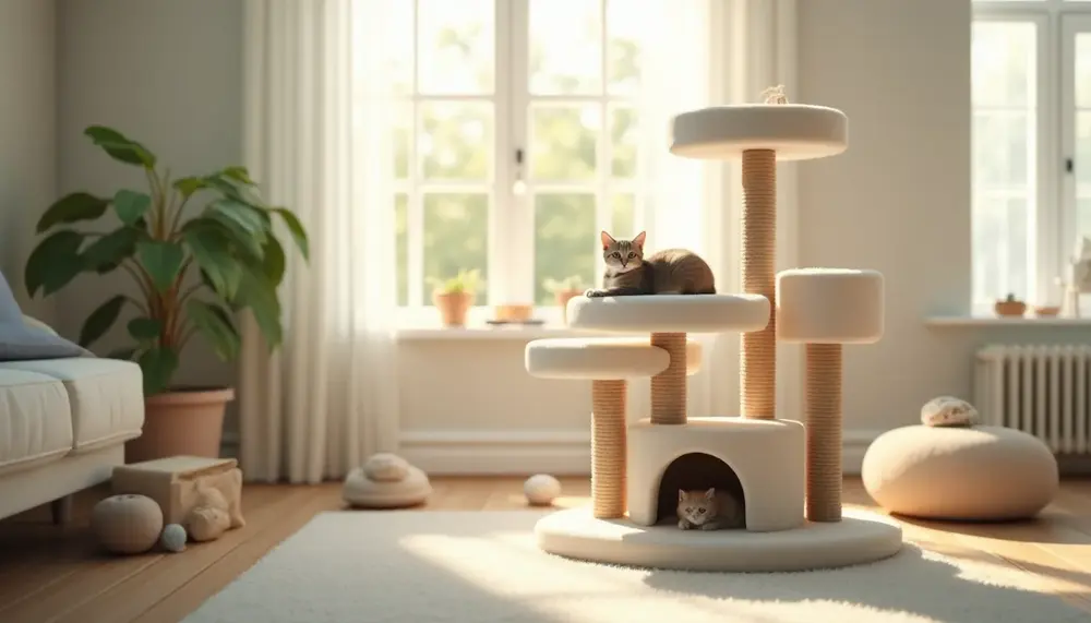 Arbre à chat Okinawa : laccessoire idéal pour le bien-être de votre félin
