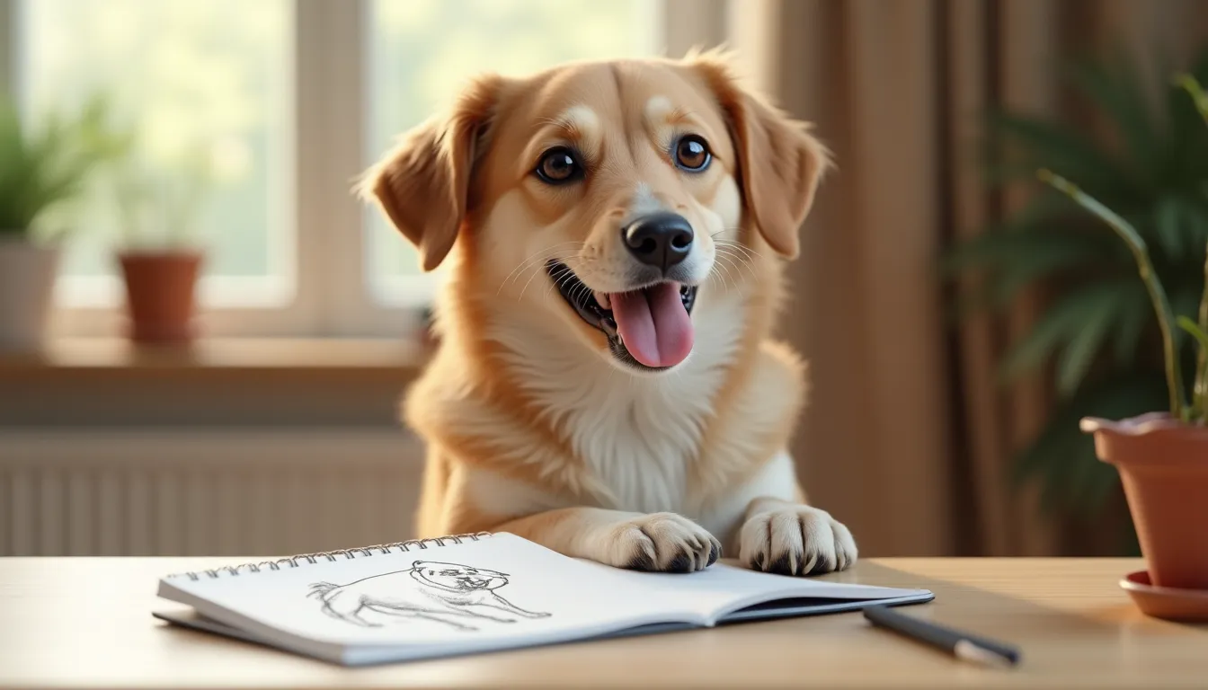 Chien dessin : tutoriel facile pour réussir votre portrait canin