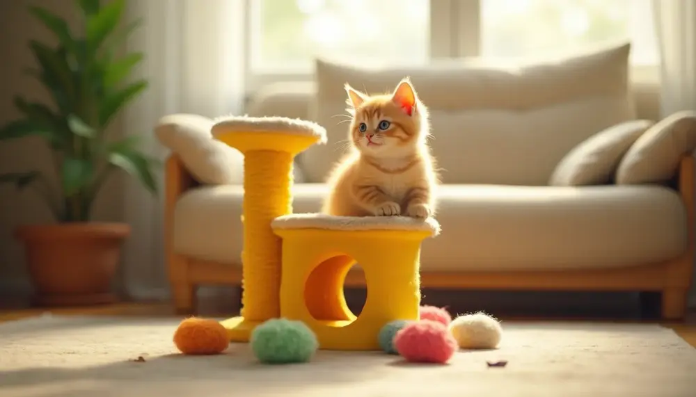 Pourquoi opter pour un arbre à chaton jaune pour votre petit félin ?