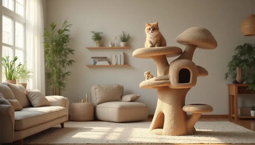 Tout savoir sur les arbres chat champignon : originalité et confort pour votre félin